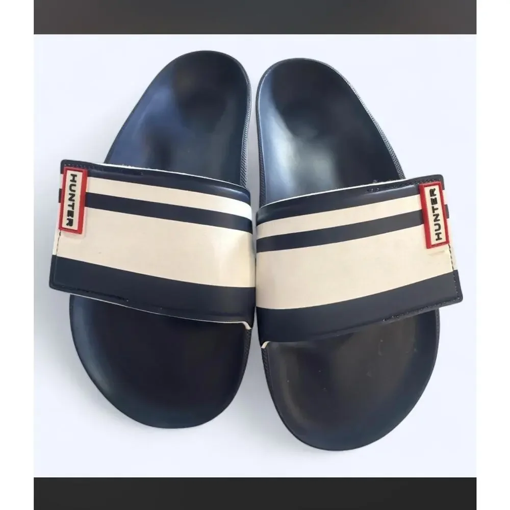 Hunter Slides Men’s Size 8 Fisherman Dark Nautical Grandpacore Made In Italy